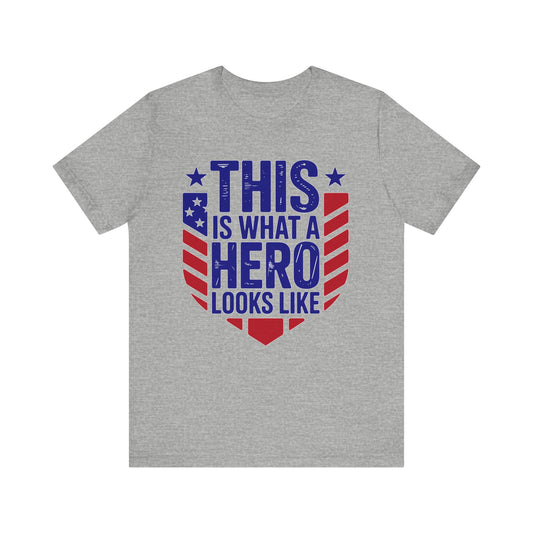 Patriotic Hero Tee - Unisex Jersey Short Sleeve T-Shirt, Gift for Veterans, 4th of July, Memorial Day, Casual Wear, Everyday Comfort