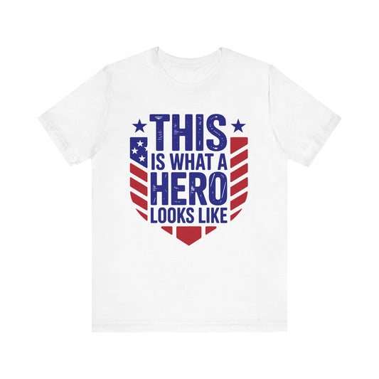 Patriotic Hero Tee - Unisex Jersey Short Sleeve T-Shirt, Gift for Veterans, 4th of July, Memorial Day, Casual Wear, Everyday Comfort