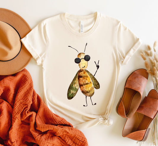 Funny Bee T-shirt, Watercolor Animal Lover, Nature, Fun Shirt Comfort Colors T-Shirt