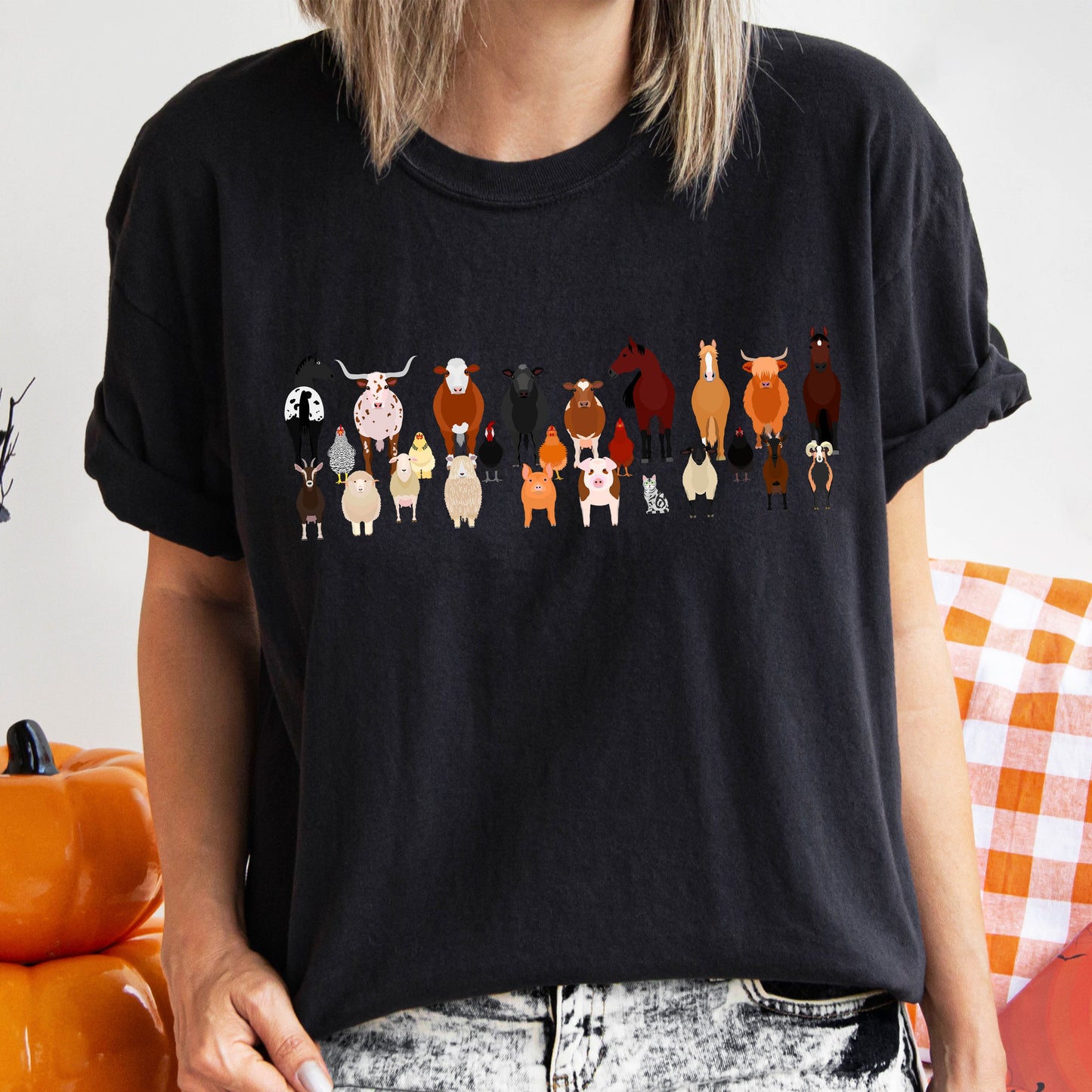 Farm Animals Lover Comfort Colors Tshirt