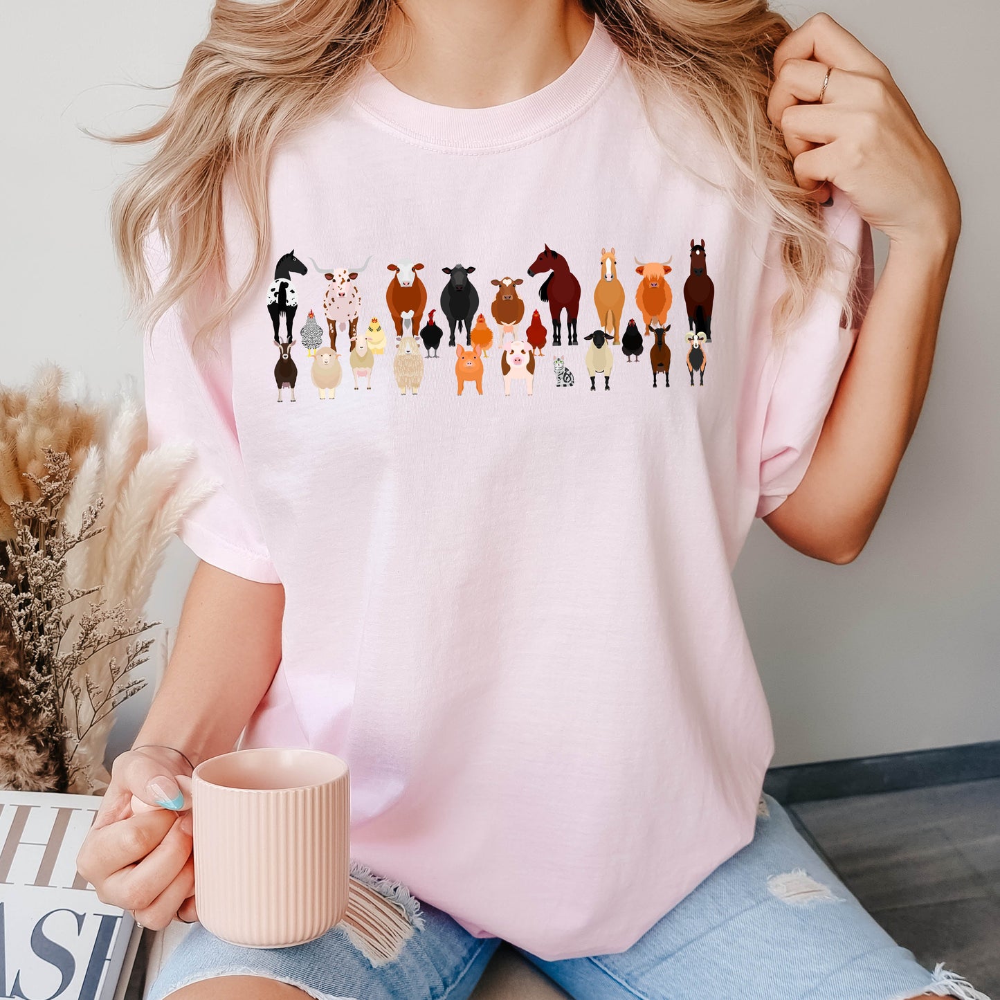 Farm Animals Lover Comfort Colors Tshirt