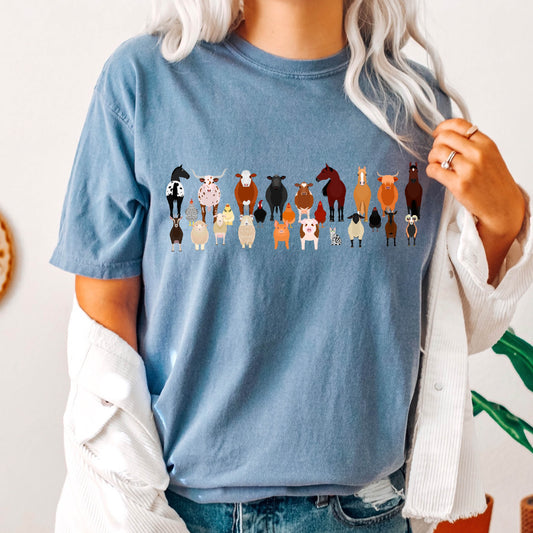 Farm Animals Lover Comfort Colors Tshirt