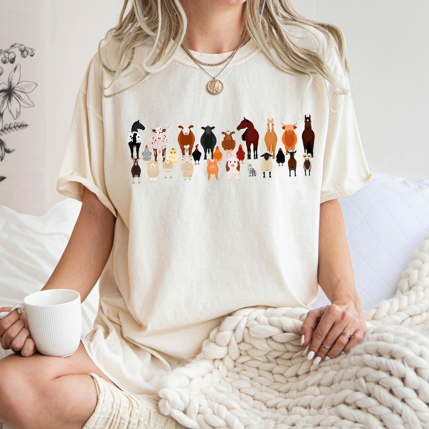 Farm Animals Lover Comfort Colors Tshirt