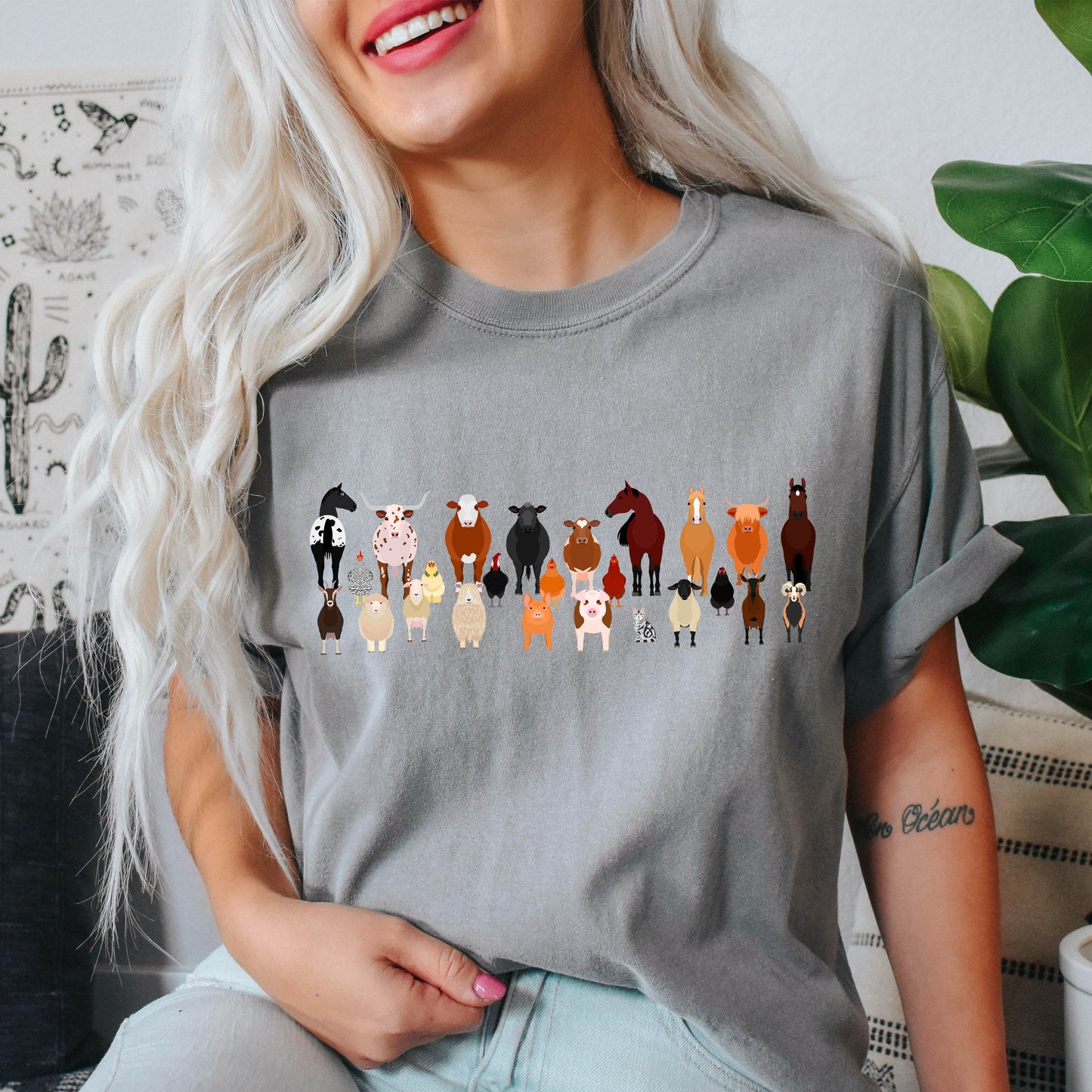 Farm Animals Lover Comfort Colors Tshirt