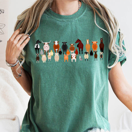 Farm Animals Lover Comfort Colors Tshirt