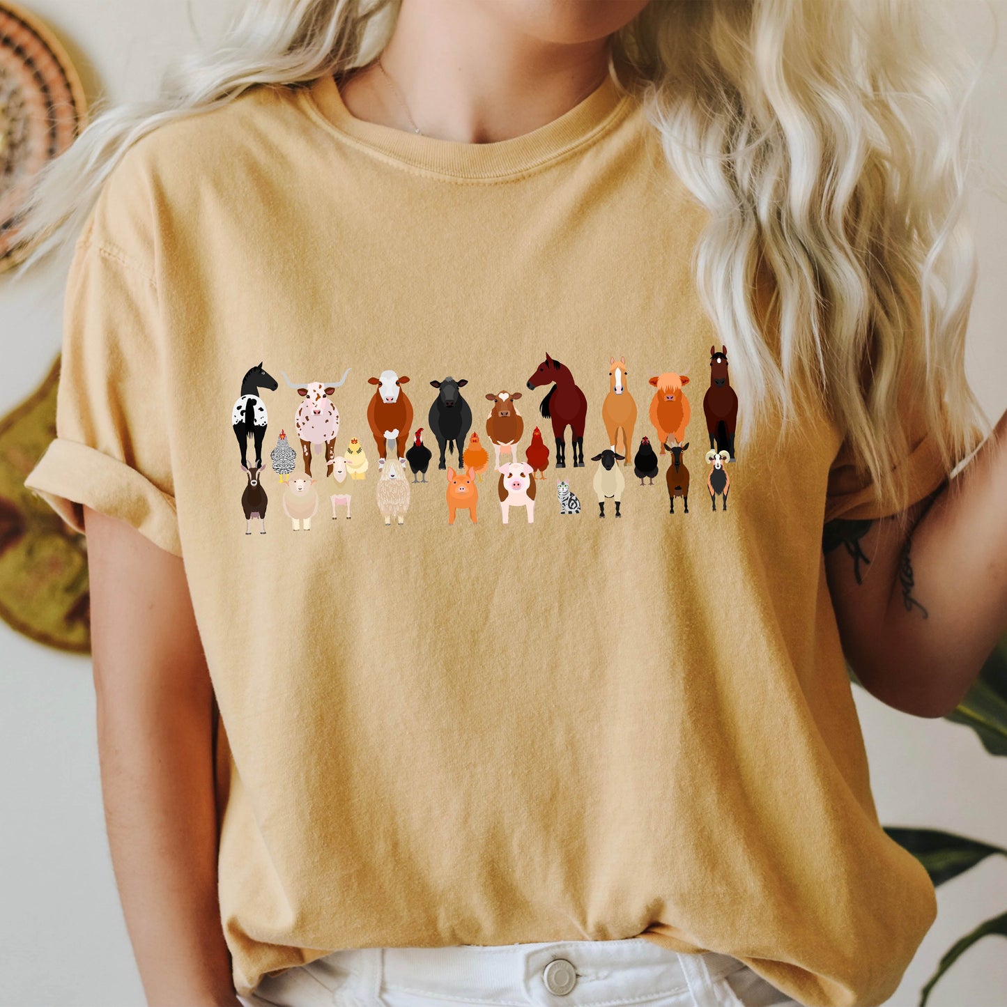 Farm Animals Lover Comfort Colors Tshirt