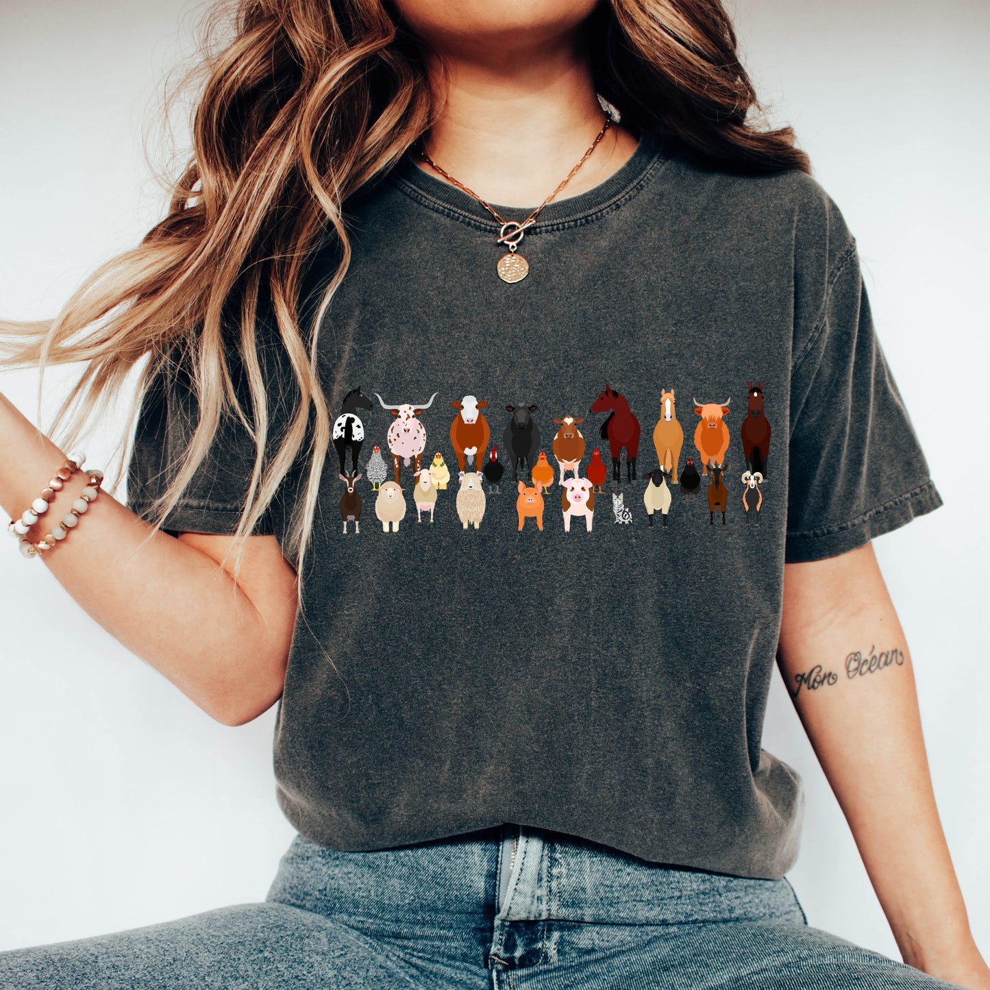 Farm Animals Lover Comfort Colors Tshirt