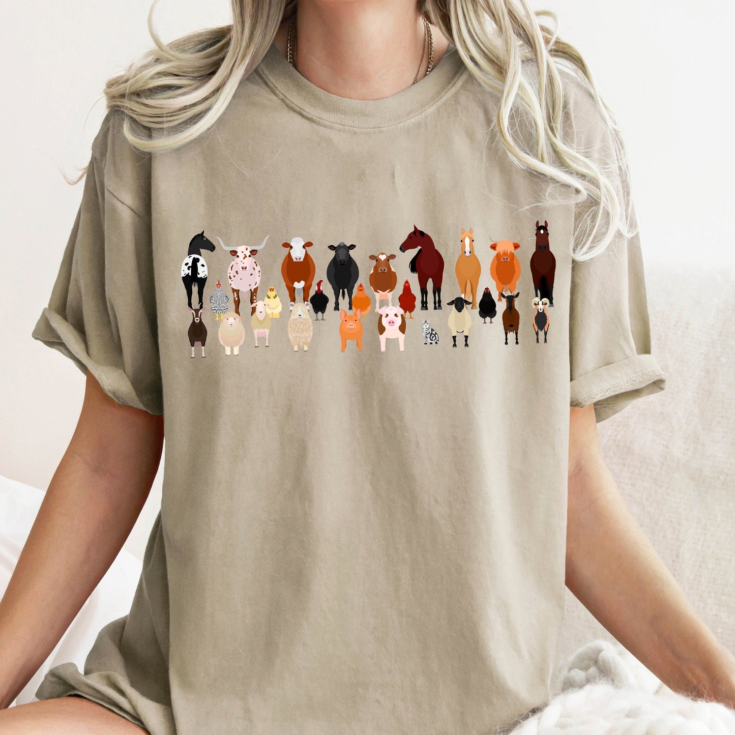 Farm Animals Lover Comfort Colors Tshirt