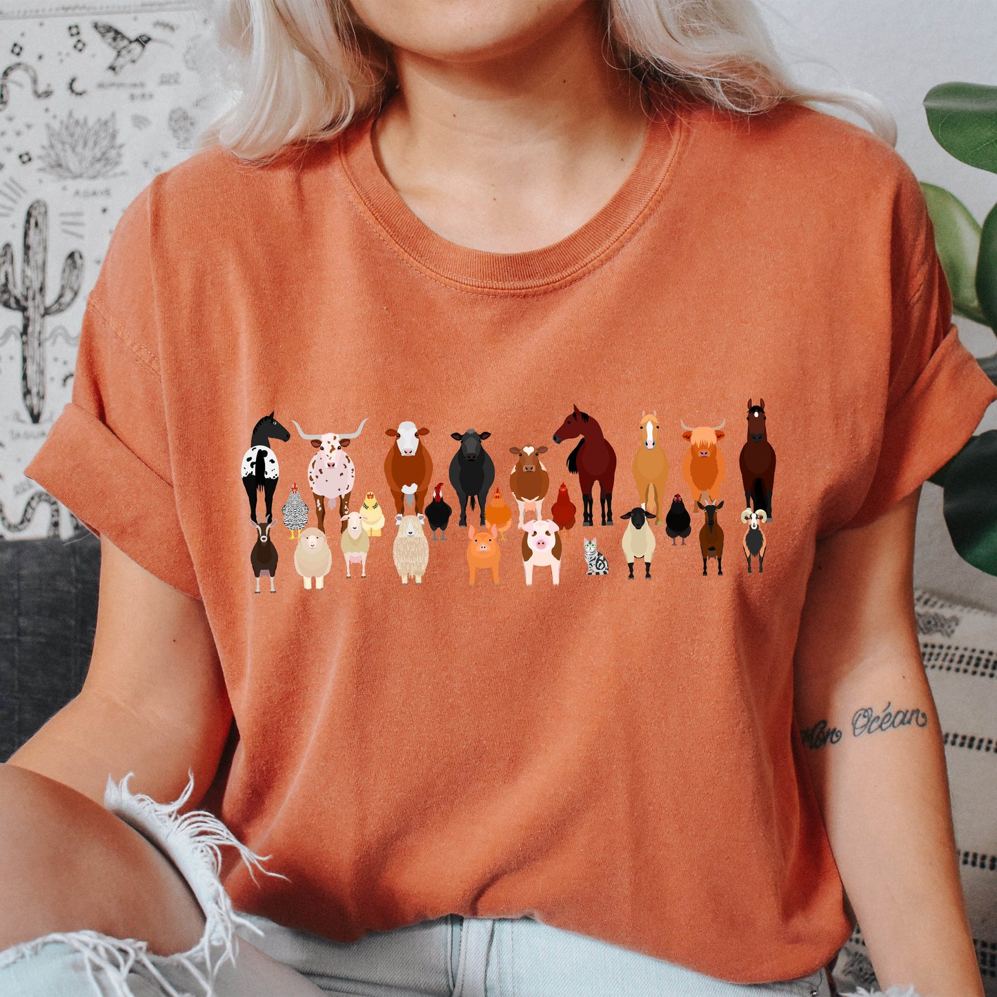 Farm Animals Lover Comfort Colors Tshirt