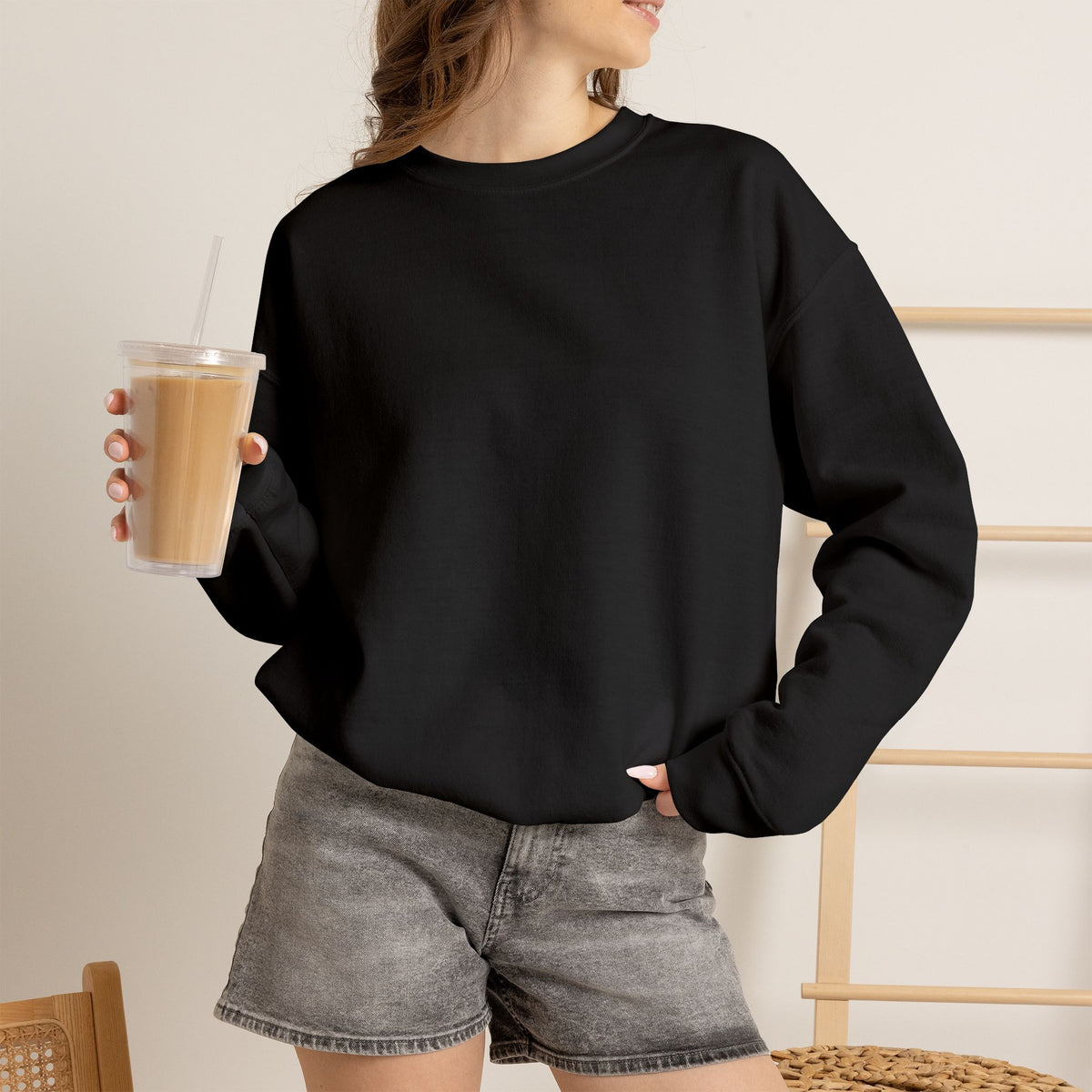 Rebels Graphic Crewneck Sweatshirt — Retro Collegiate Embroidered Lettering
