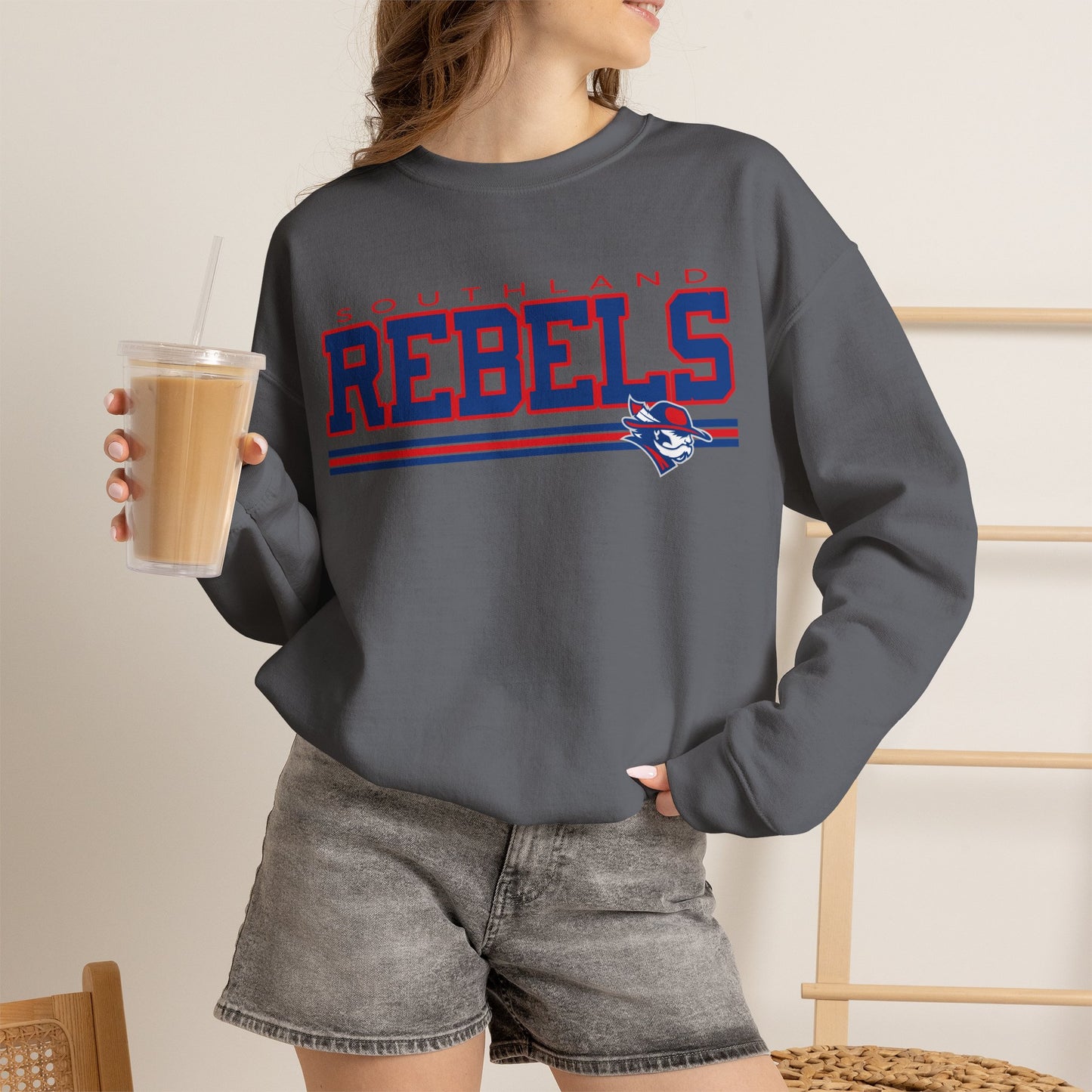 Southland Rebels Graphic Sweatshirt | Vintage Varsity Crewneck | Gildan 18000 Heavy Blend Sweatshirt