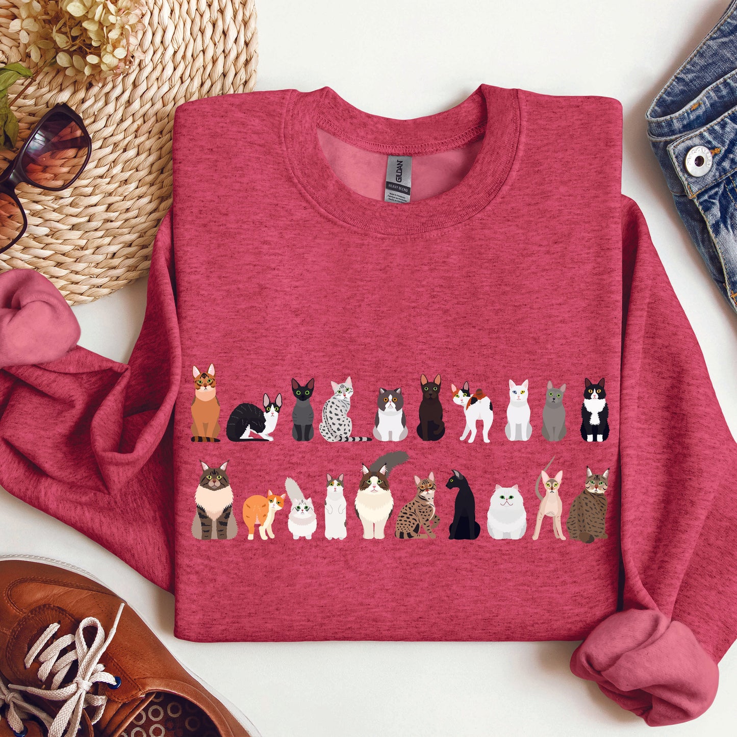 Cat Breeds Animal Lover Sweatshirt