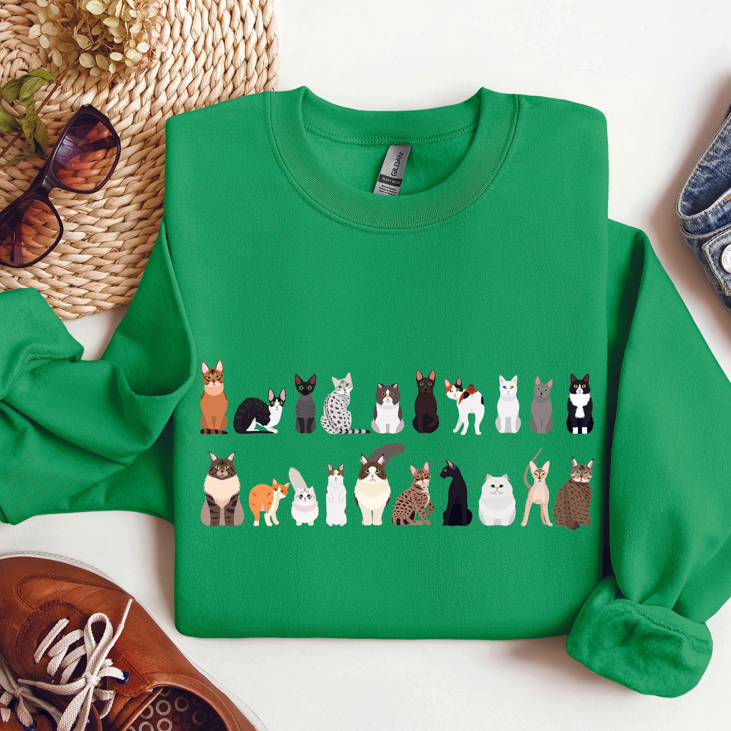 Cat Breeds Animal Lover Sweatshirt