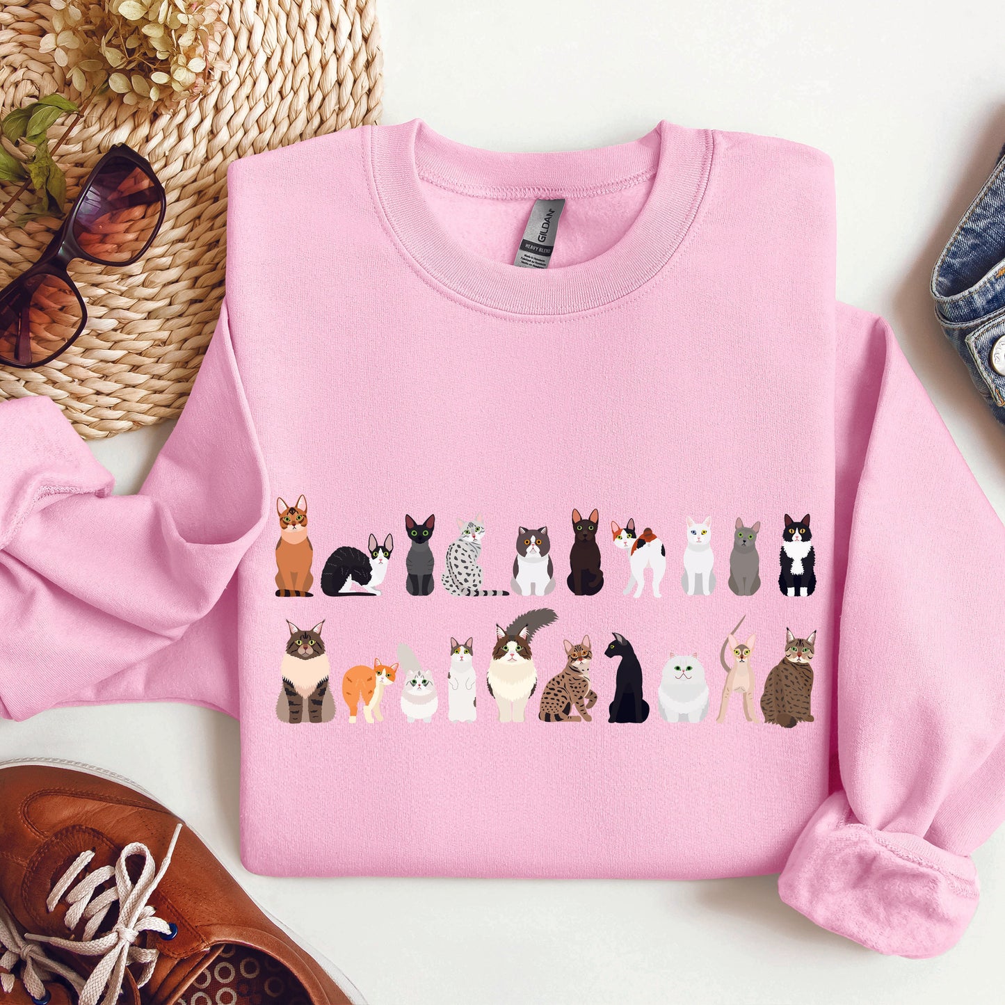 Cat Breeds Animal Lover Sweatshirt