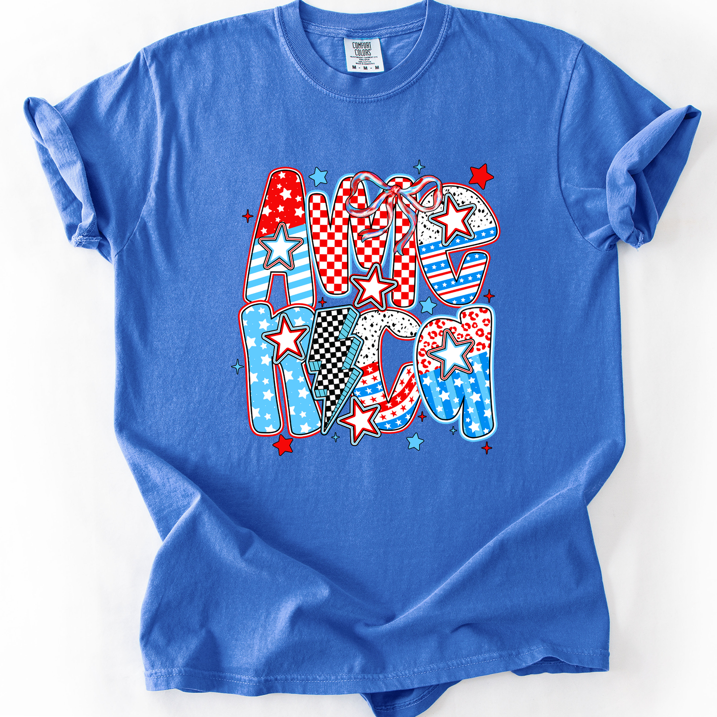 America, Colorful, Patriotic, USA, Fourth Of July, Comfort Colors T-Shirt