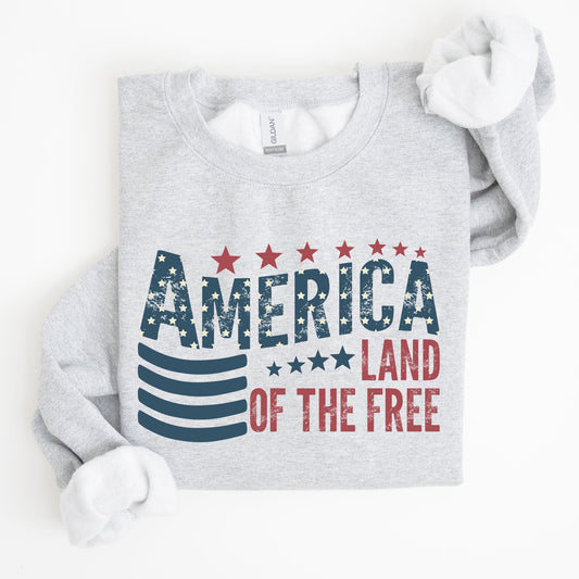 America, Flag, Land Of The Free, Patriotic, USA Sweatshirt