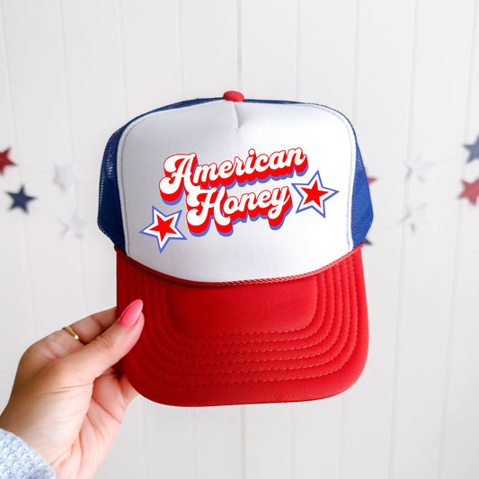 American Honey, Patriotic, Snapback Trucker Hat