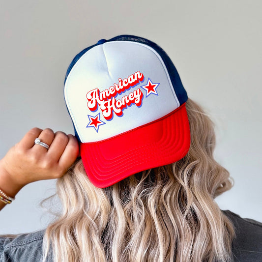American Honey, Patriotic, Snapback Trucker Hat