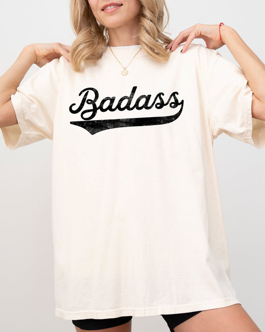 Bad Ass, Vulgar, Funny, Humorous, Retro, Aesthetic Tshirt Comfort Colors T-Shirt