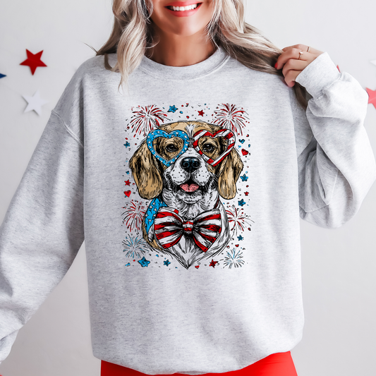 Beagle Patriotic Dog, USA, America, Pet Lover, 4th of July Sweatshirt
