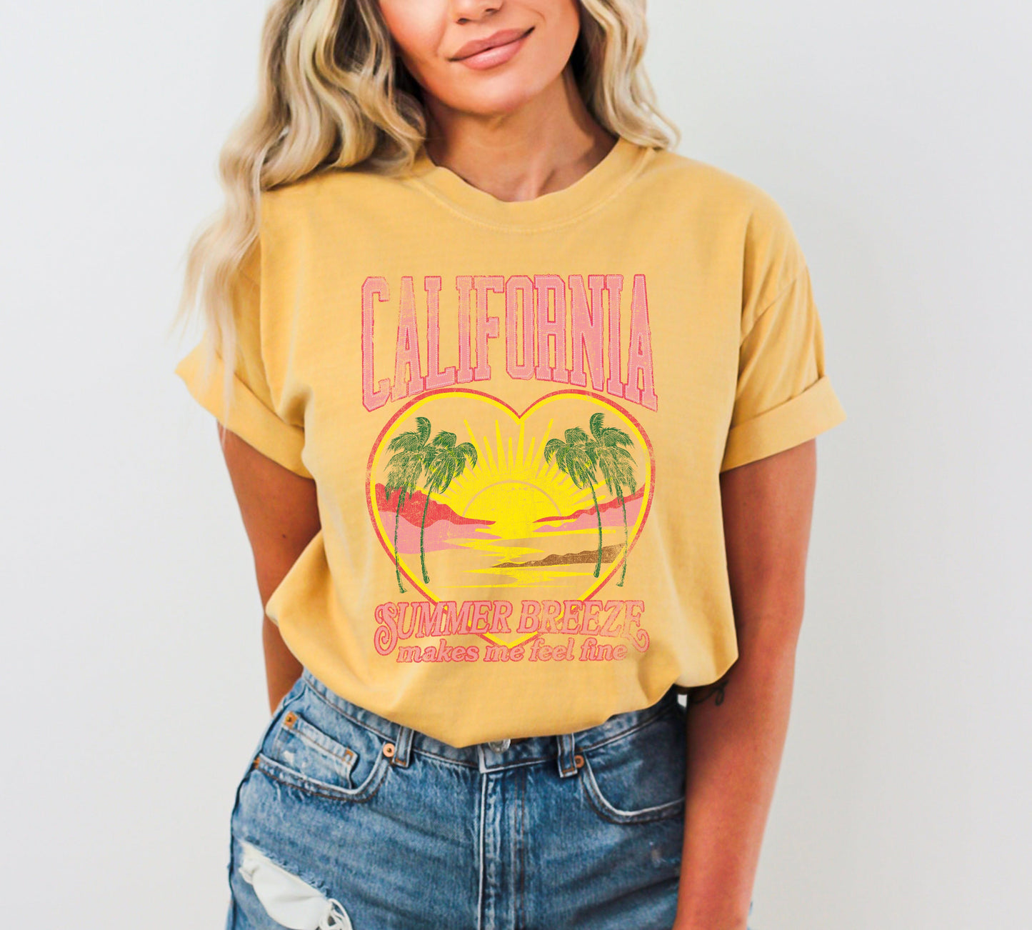 California Summer Breeze, Love, Beach Vibes, Sunset, Hot Girl Summer, Fun In The Sun, Tshirt Comfort Colors T-Shirt