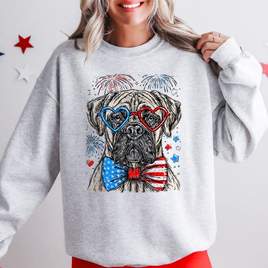 Cane Corso Patriotic Dog, USA, America, Pet Lover, 4th of July Sweatshirt