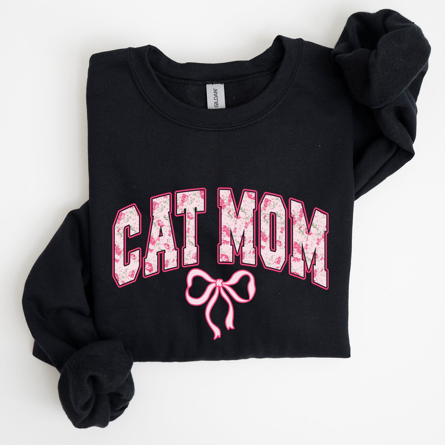 Cat Mom, Coquette, Pink Bows, Trend, Girly, Soft Girl Era Sweatshirt