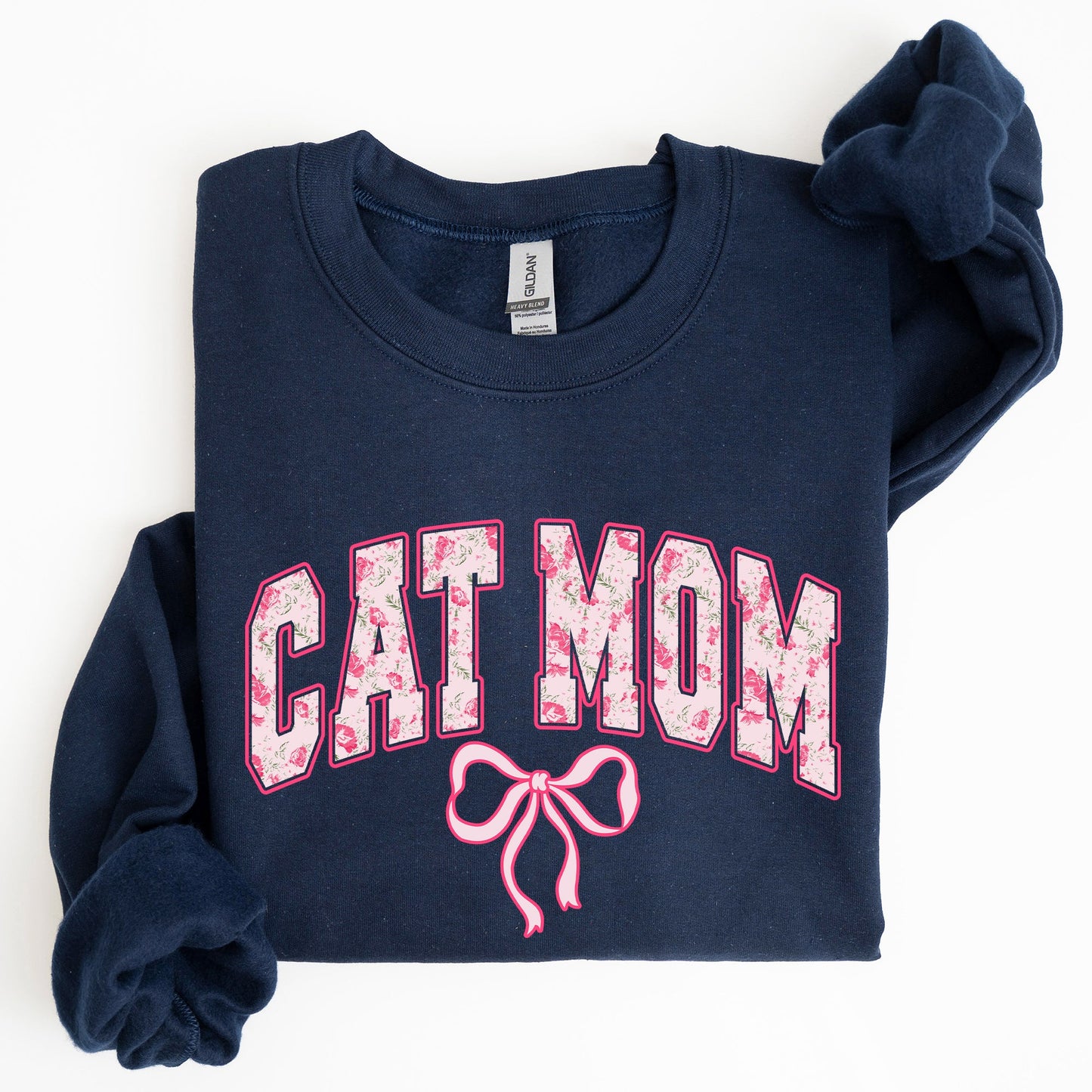 Cat Mom, Coquette, Pink Bows, Trend, Girly, Soft Girl Era Sweatshirt
