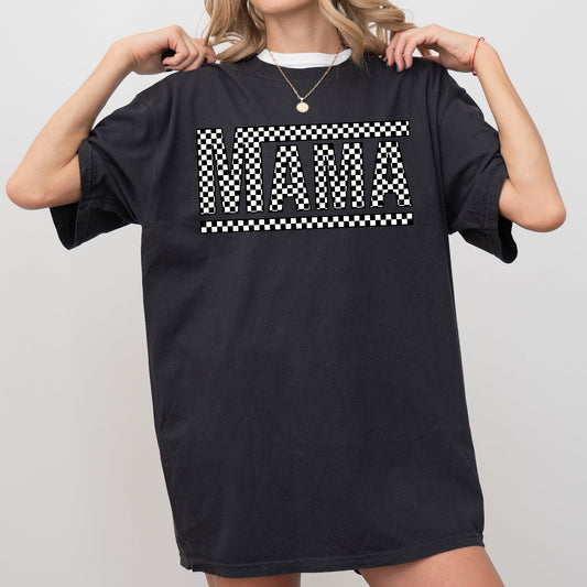 Checkered Mama, Retro, Vintage Comfort Colors Tshirt