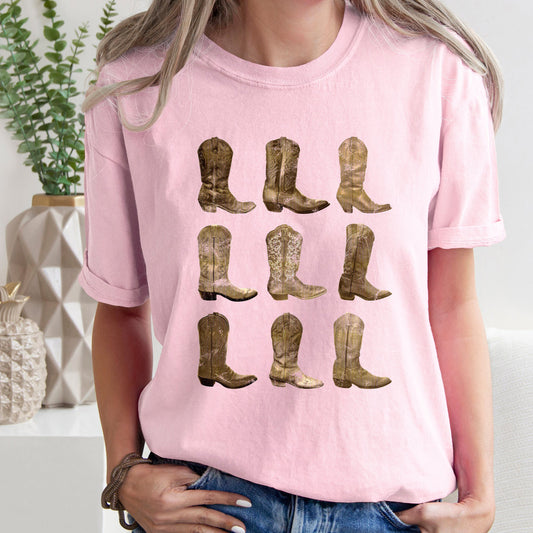 Cowboy Boots, Western, Retro, Vintage, Country, Tshirt Comfort Colors T-Shirt