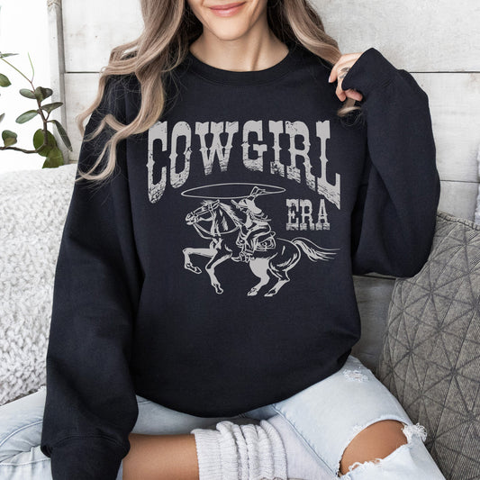 Cowgirl Era, Rodeo, Western, Country, Horse Sweatshirt