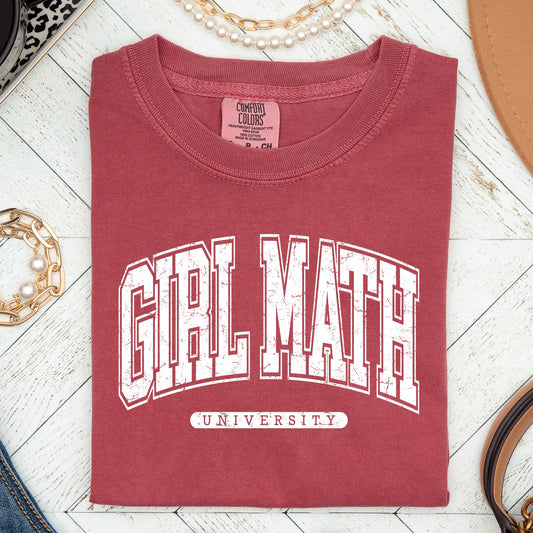 Girl Math University, Trend, Comfort Colors Tee