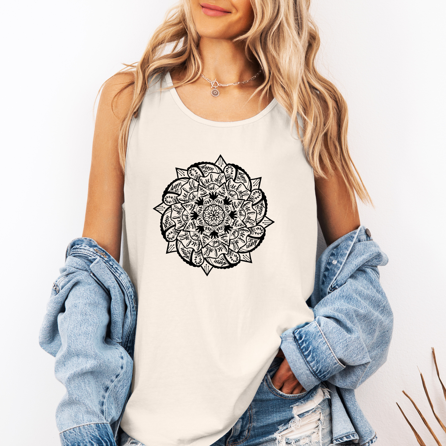 Cuss Word Mandela, Sassy, Sarcastic, Minimalist, Funny Comfort Colors Tank Top
