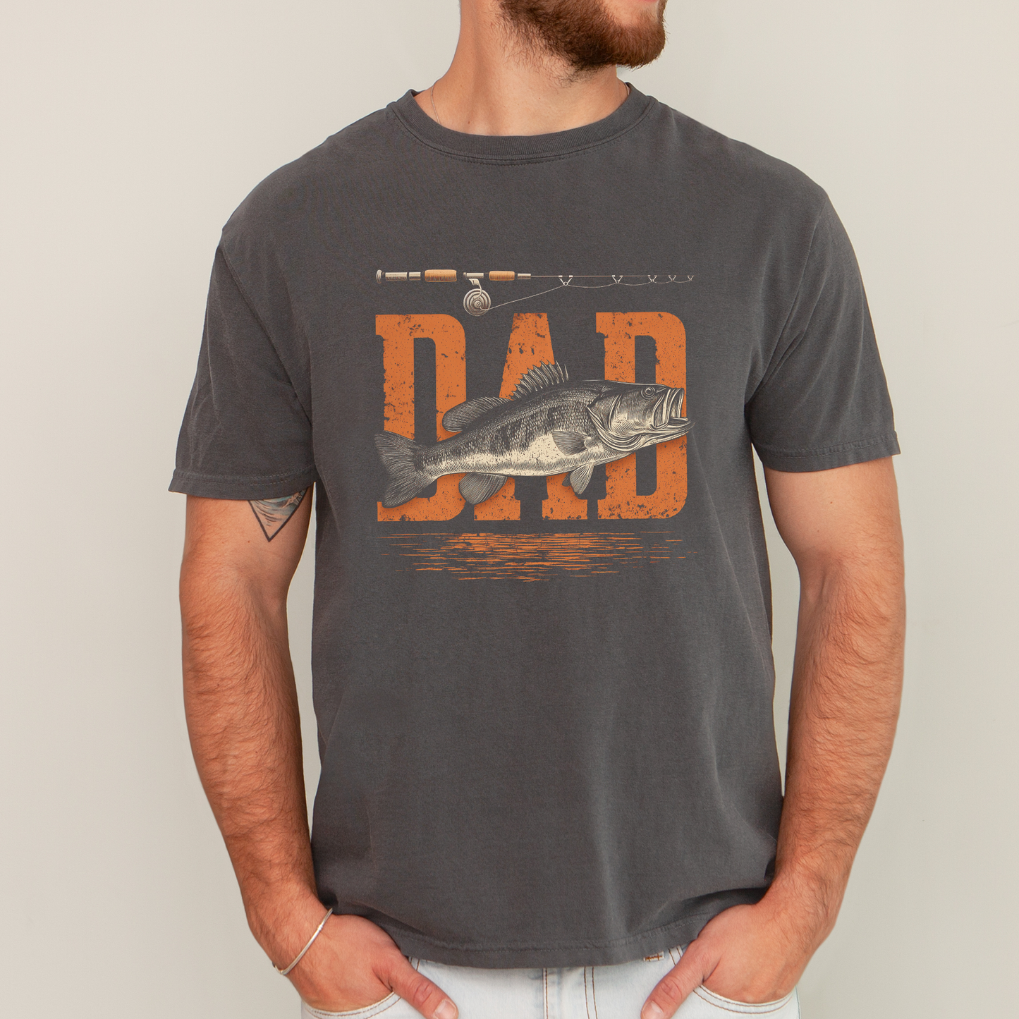 Dad, Fishing, Father's Day, Boyfriend, Husband, Brother, Guy Gift, Comfort Colors T-Shirt