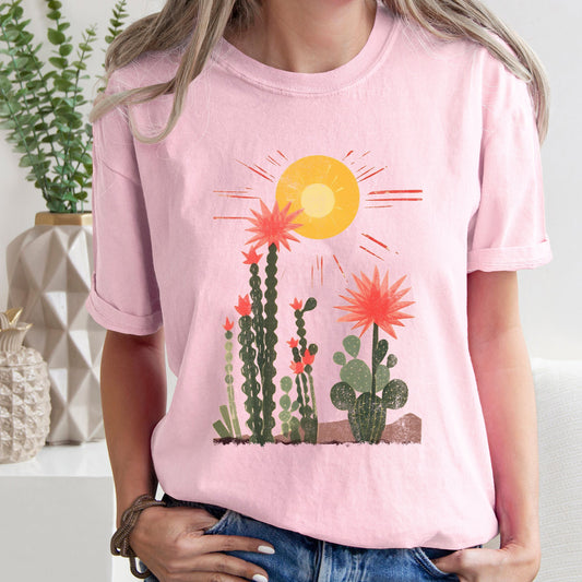 Desert Cactus, Sun Succulent, Western, Plants, Tshirt Comfort Colors T-Shirt