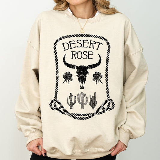 Desert Rose, Western, Country, Cowgirl, Cowboy, Sweatshirt
