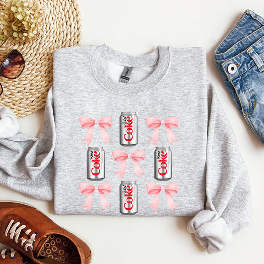 Diet, Coke, Soft Drink, Coquette, Preppy, Soda, Pop, Bows Sweatshirt