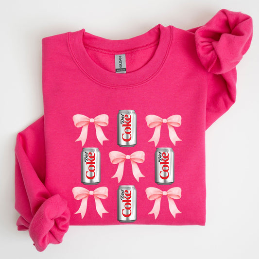 Diet, Coke, Soft Drink, Coquette, Preppy, Soda, Pop, Bows Sweatshirt
