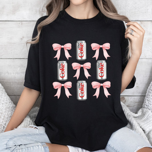 Diet, Coke, Soft Drink, Coquette, Preppy, Soda, Pop, Bows Tshirt Comfort Colors T-Shirt