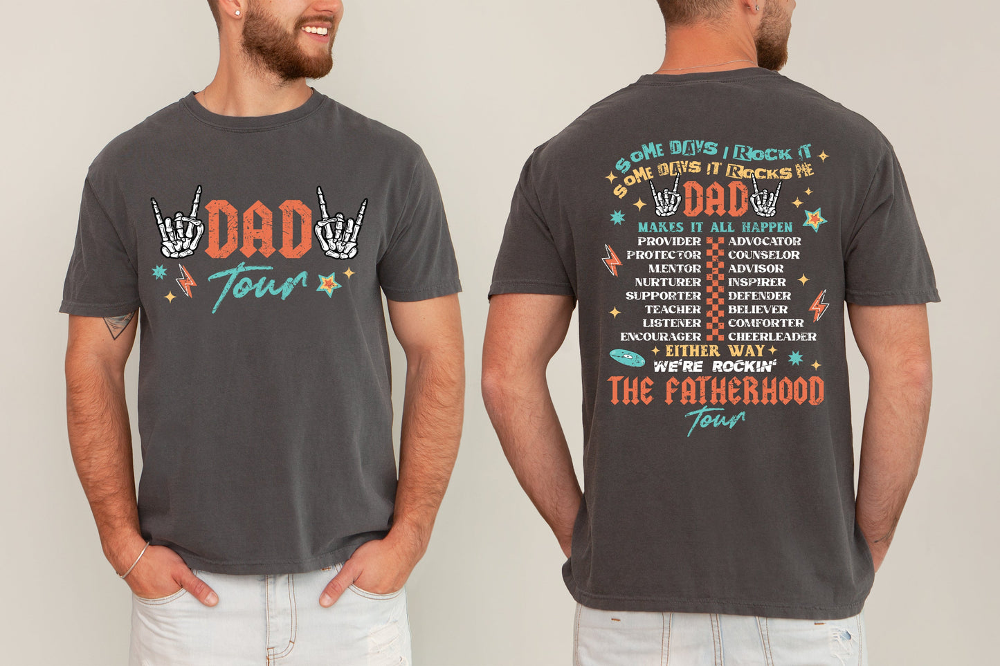 Fatherhood Tour, Dad Rock, Music, Concert, Father's Day, For Men, Some Day I Rock It Tshirt Comfort Colors T-Shirt