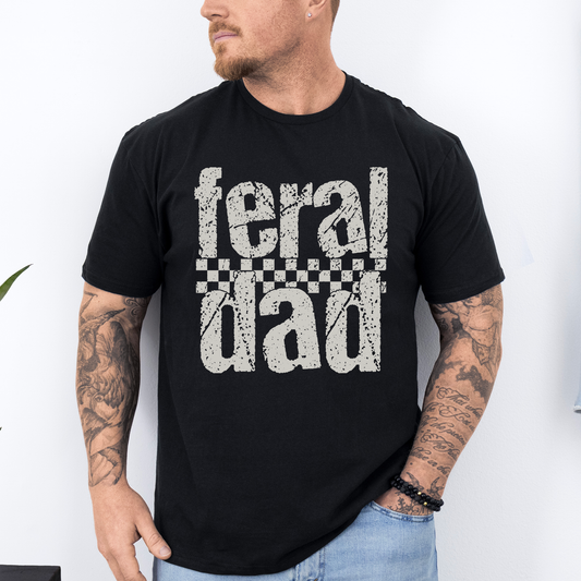 Feral Dad, Funny, Father's Day, Husband, Brother, Guy Gift, Soft Style T-Shirt