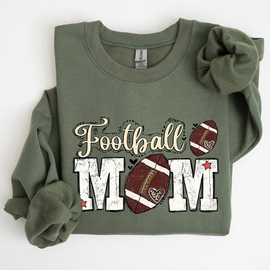Football Mom, Sports, Game Day, Big Game, Touchdown, Tailgate Party Sweatshirt