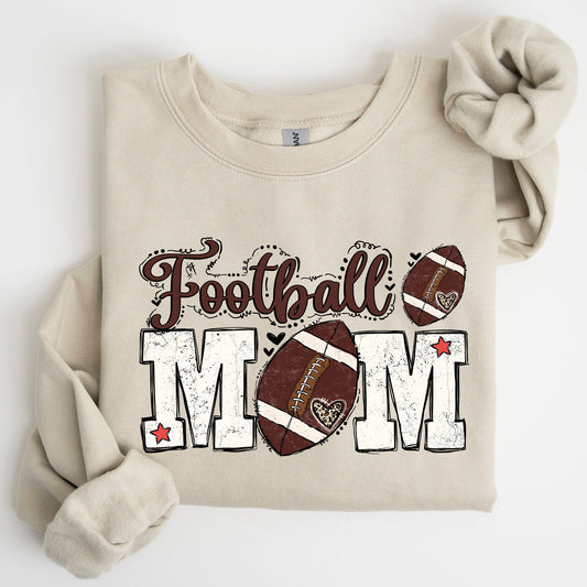 Football Mom, Sports, Game Day, Big Game, Touchdown, Tailgate Party Sweatshirt