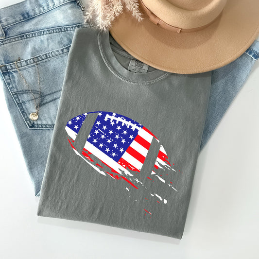 Football, Sports, American Flag, Patriotic Tshirt Comfort Colors T-Shirt