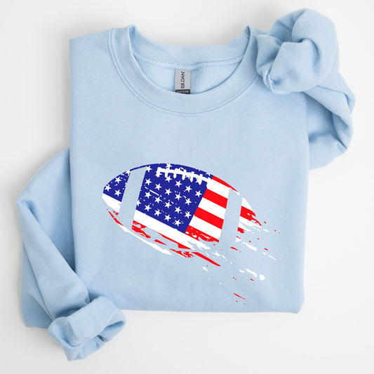 Football, Sports, American Flag, Patriotic, Sweatshirt
