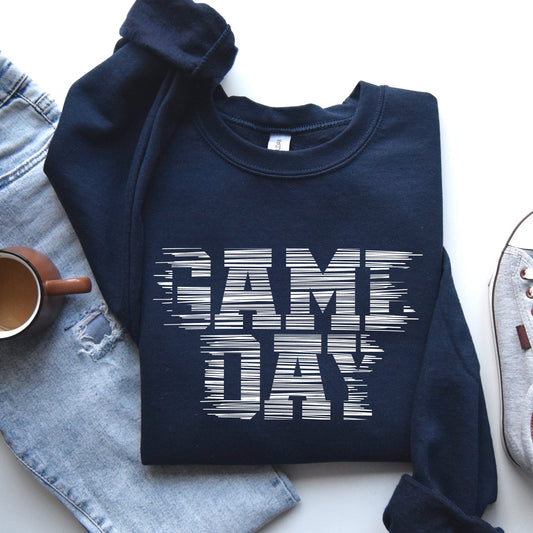 Game Day, Vintage, Football, Sports, Big Game, Touchdown, Tailgate Party Sweatshirt