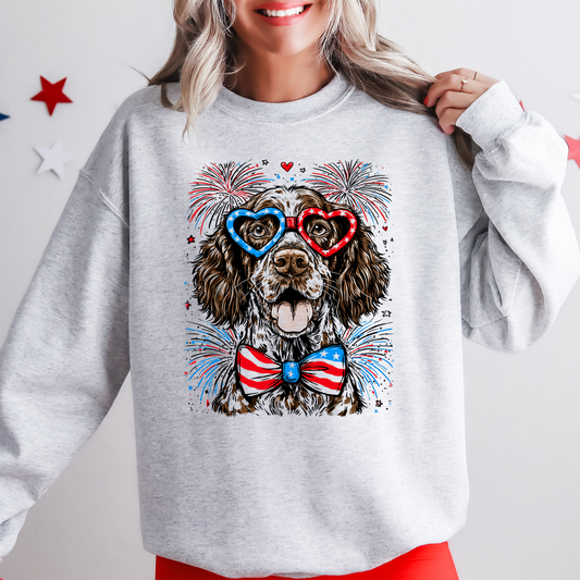 German Shorthaired Pointer Patriotic Dog, USA, America, Pet Lover, 4th of July Sweatshirt
