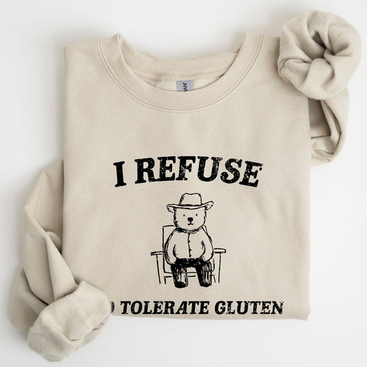 Gluten Bear, Celiac, Meme, Aesthetic, Funny Sweatshirt
