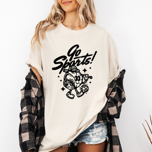 Go Sports, Funny, Football, Baseball, Soccer, Basketball, Tailgate Party Tshirt Comfort Colors T-Shirt