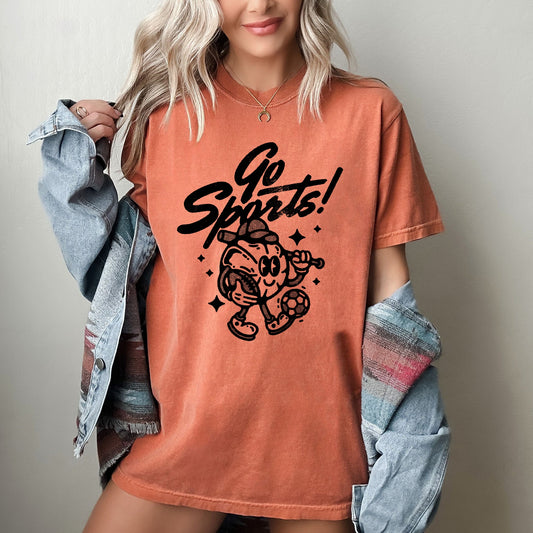 Go Sports, Funny, Football, Baseball, Soccer, Basketball, Tailgate Party Tshirt Comfort Colors T-Shirt